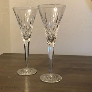A pair of Waterford Toasting Flutes 8oz
